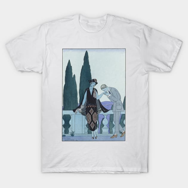 Art Deco George Barbier Couple T-Shirt by Michelle Le Grand